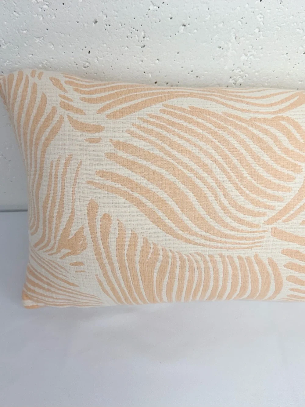 Piu Belle Peach Print Lumbar Throw Pillow PiuBella 24”